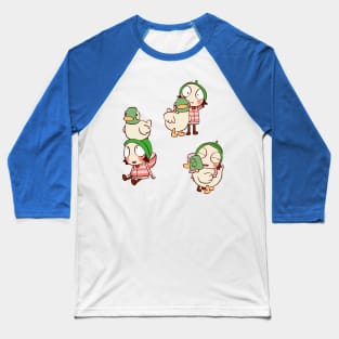 my sarah and duck assorted pack #1 / cute children's cartoon Baseball T-Shirt